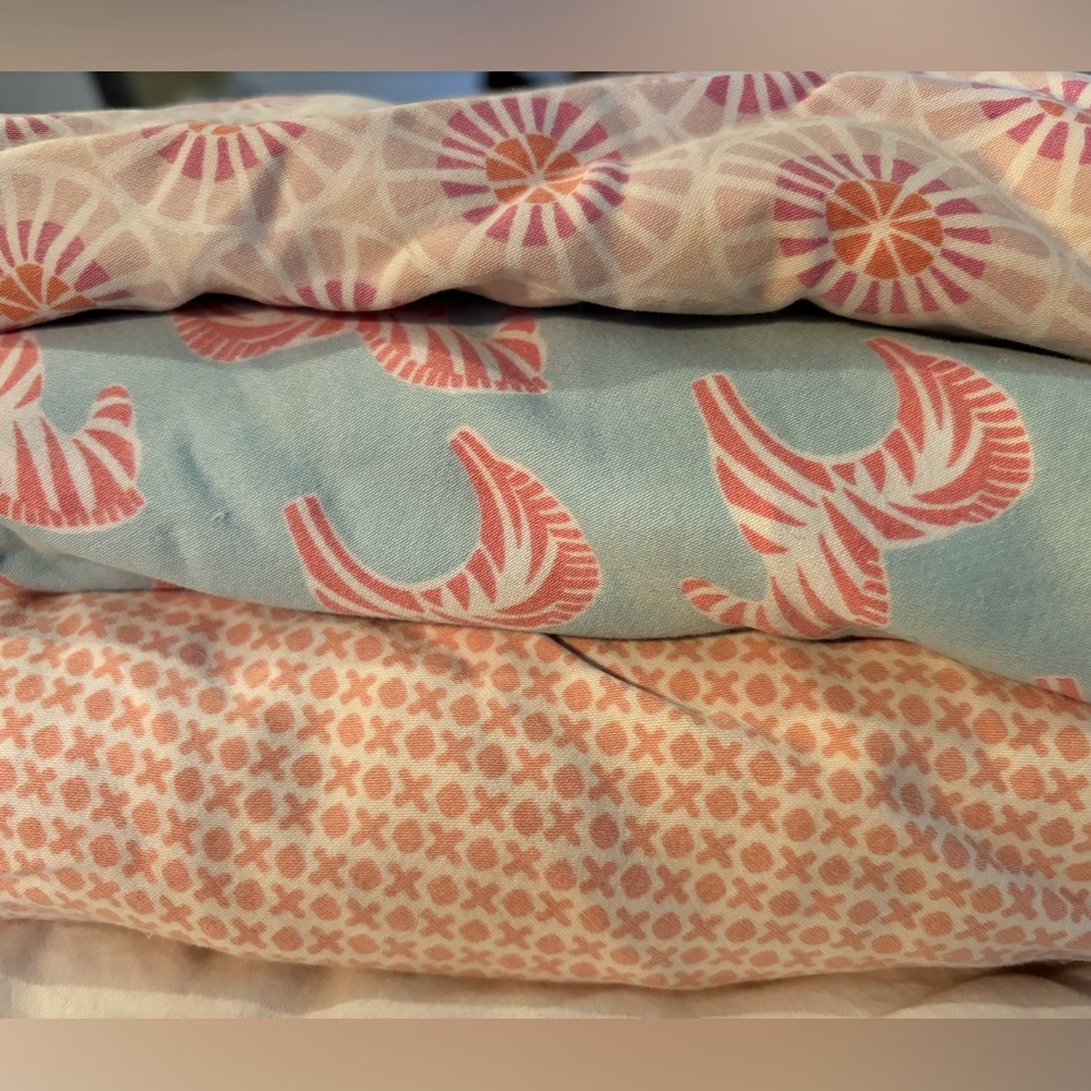 Set of 3 Serena & Lily crib sheets.